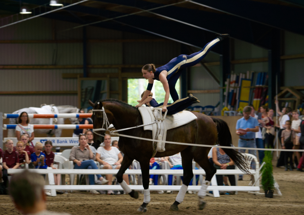 Voltigieren = Turnen auf dem Pferd