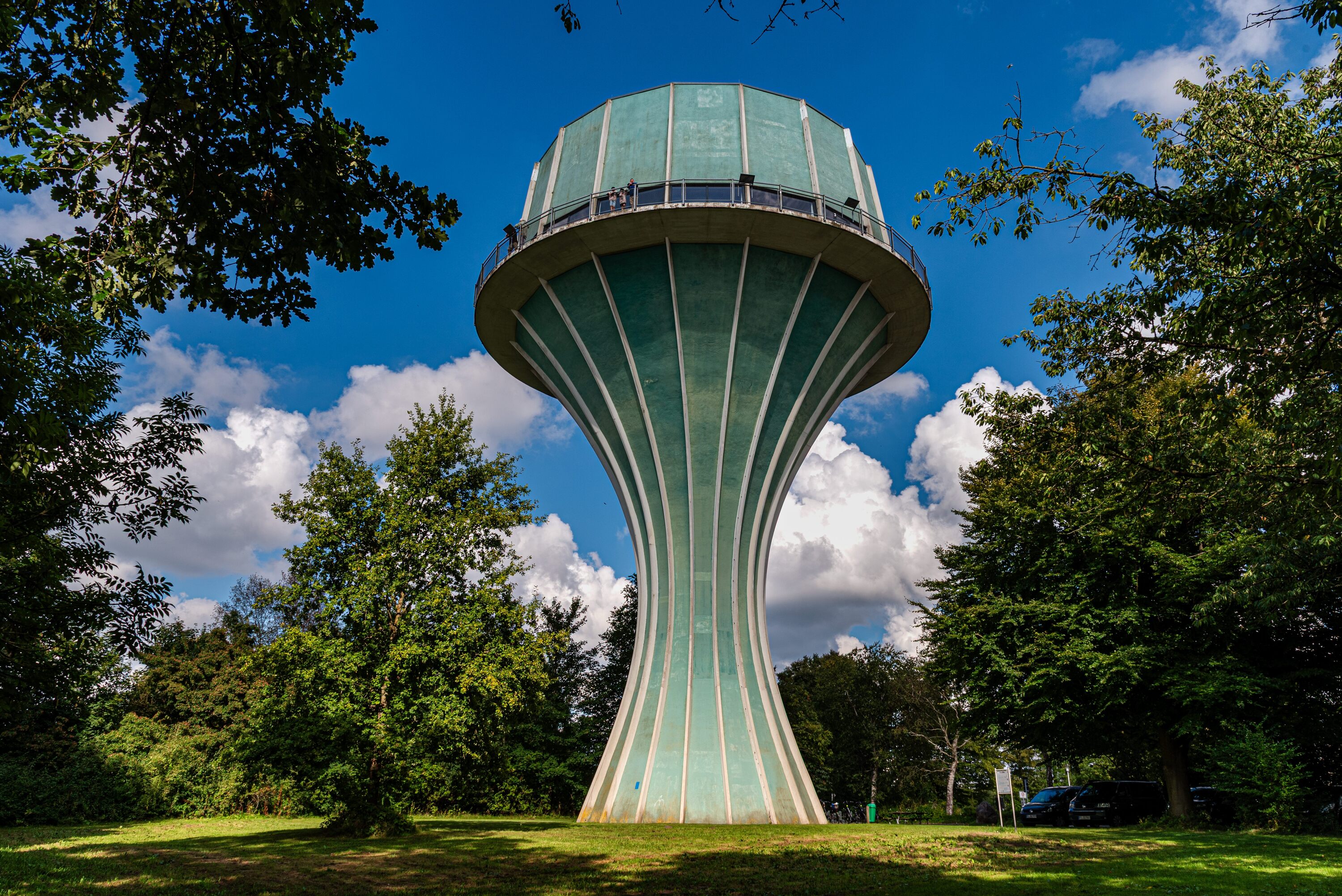 Der  pokalähnliche Wasserturm von Mürwik