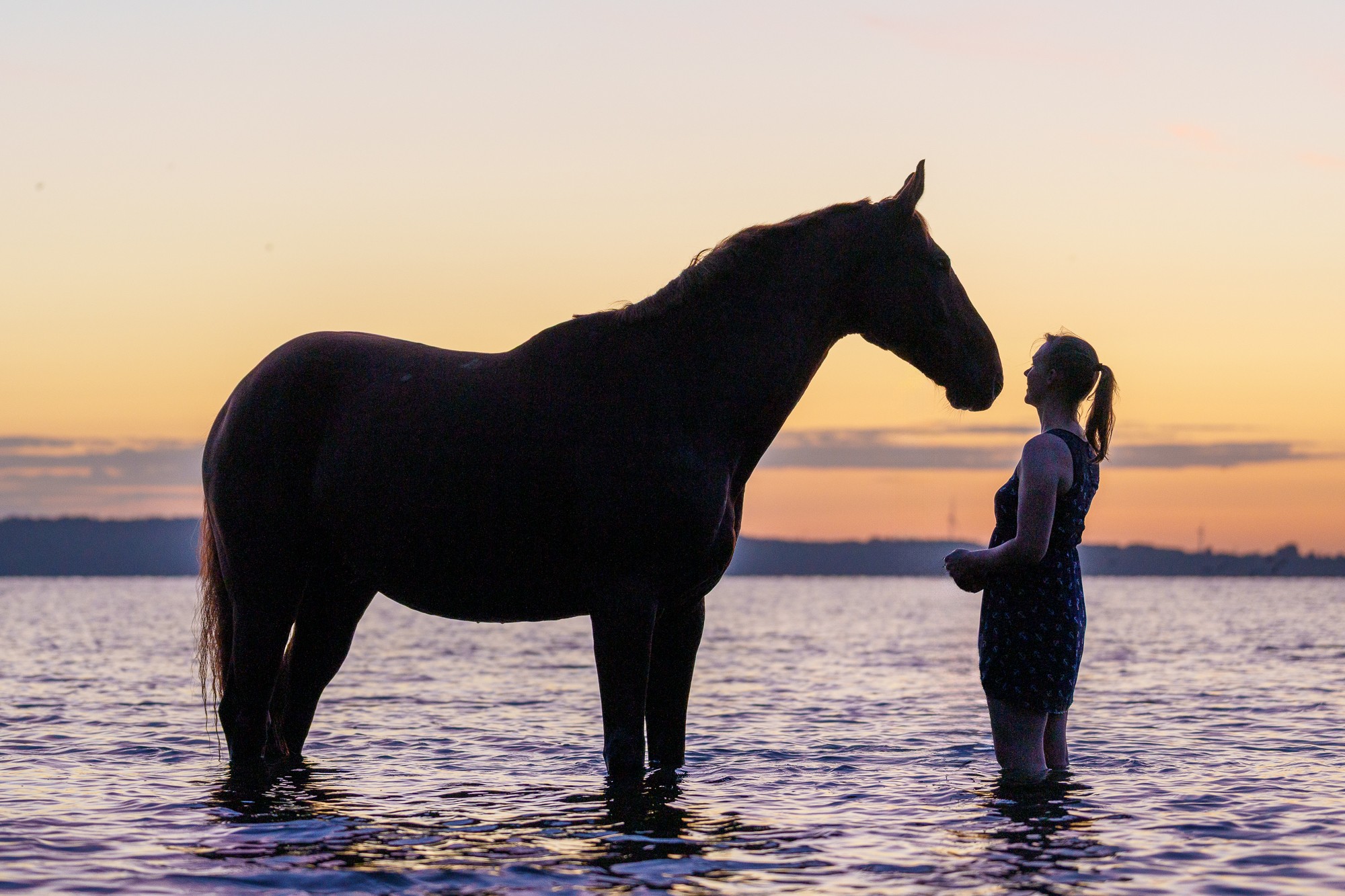 Wassershooting zum Sonnenaufgang