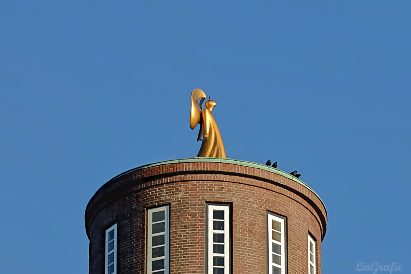 Der Goldener Engel von Eckenrförde hat Haustiere