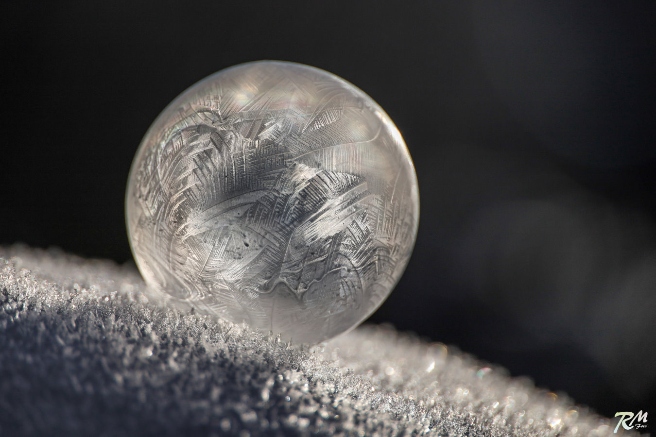 Gefrorene Seifenblase.