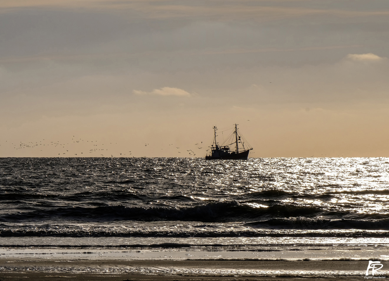 Krabbenfischer auf Fangfahrt