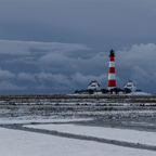Westerhever in winterlicher Landschaft