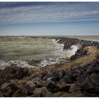 Blick vom Holmer Siel Richtung Hallig Nordstrandischmoor