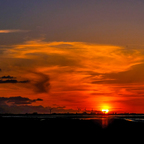 Blutroter Sonnenuntergang